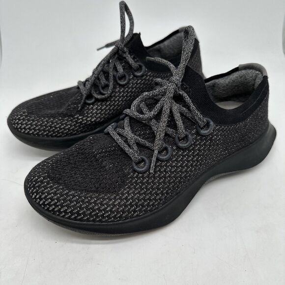 Allbirds Shoes Womens 10 Tree Dasher 2 Runner Sneakers Black Mesh Low Top Round - Picture 2 of 9